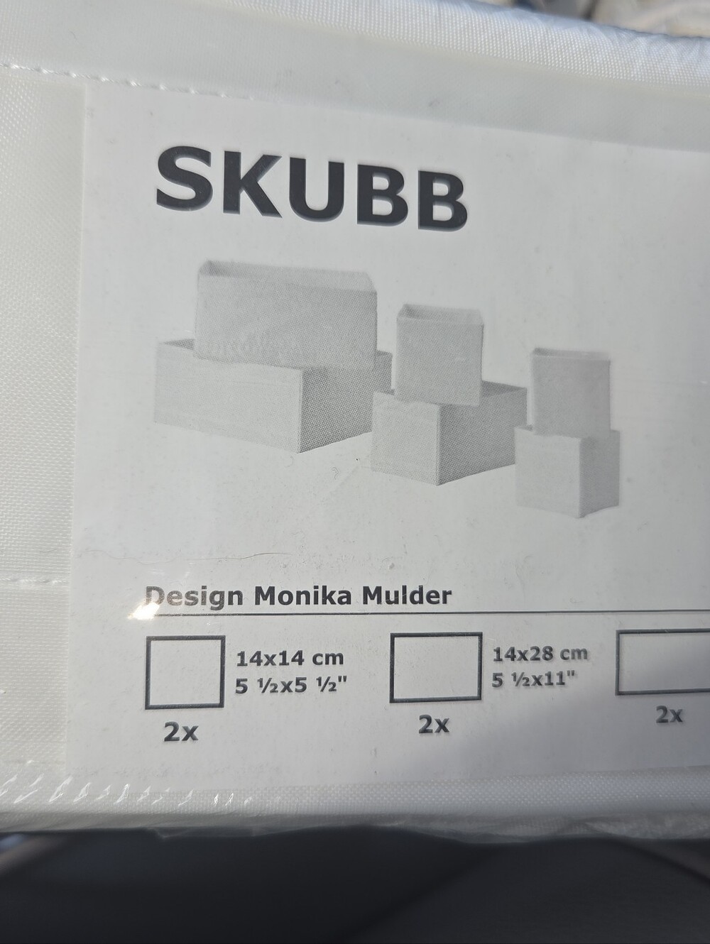 SKUBB Storage Boxes Bins White (Set) Of 6 NEW IKEA Drawer Organizers Fabric